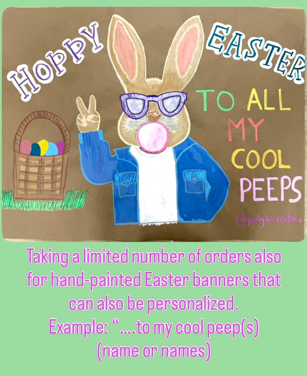 Hand-Crafted, Personalized Easter Banner