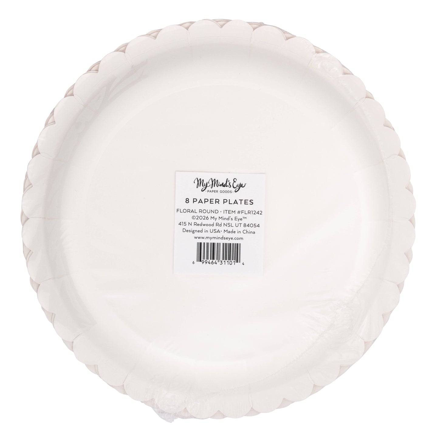 Floral Round 8" Plates 8ct