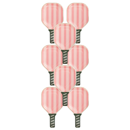 Pink Paddle Shaped Paper Plates 8ct