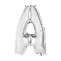 14in Silver Letter A Shaped Foil Balloon