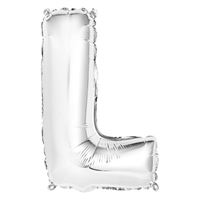 14in Silver Letter L Shaped Foil Balloon