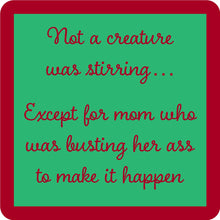COASTER Xmas Creature Stirring | Funny Gift | Home Bar Decor