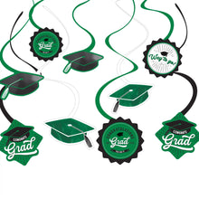 School Spirit Swirl Decorations - Green