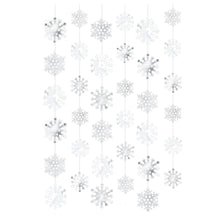 Snowflake Foil String Decorations 6ct
