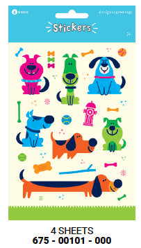 Stickers - Puppies 4 Sheets