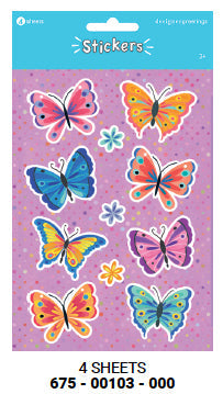 Stickers - Butterflies 4 Sheets