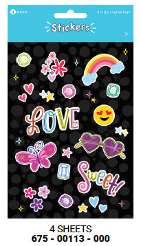 Stickers - Sweet Word Art 4 Sheets