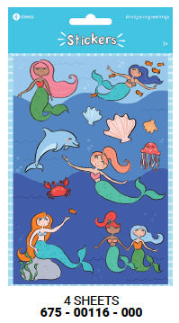 Stickers - Mermaids 4 Sheets