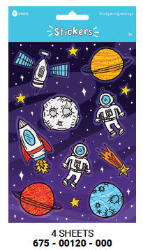 Stickers - Space 4 Sheets