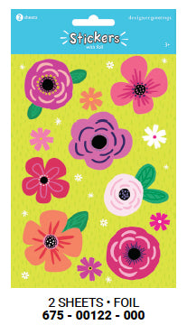 Stickers - Flowers Glitter 2 Sheets