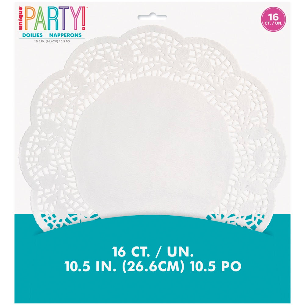 White 10.5 Doilies 16ct