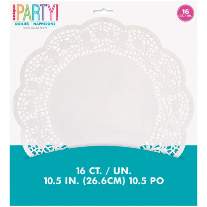 White 10.5 Doilies 16ct