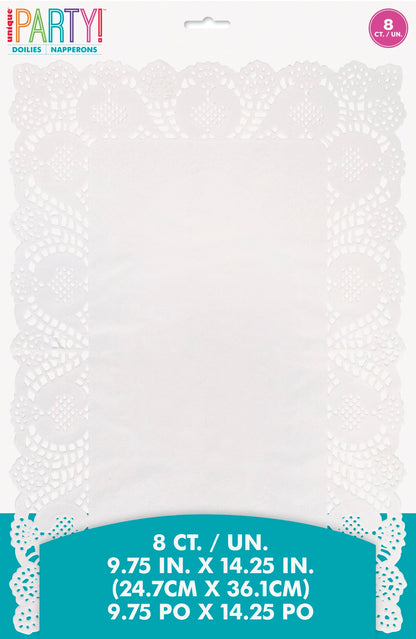 White Placemat Doilies 8ct