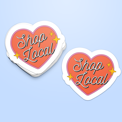 Shop Local Heart Sticker