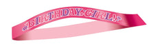 Birthday Girl Satin Sash