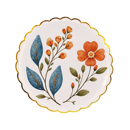 Folk Floral Sprig 8" Small Plate