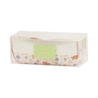 Foil Gingerbread Cookies Loaf Pan Set 6ct