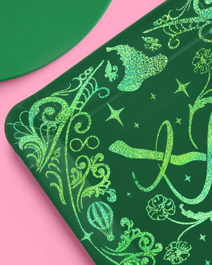 Pink and Green Witch Plates 12ct