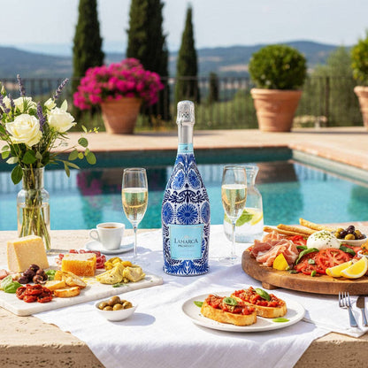 Beau Bottle x Sheridan French Collection - Navy Jardin - Prosecco Collection
