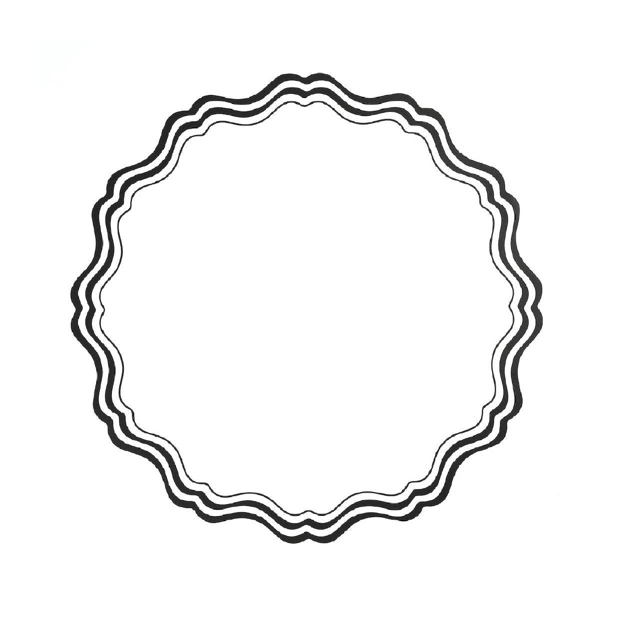 Black & White Fancy Placemats 12ct