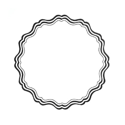Black & White Fancy Placemats 12ct