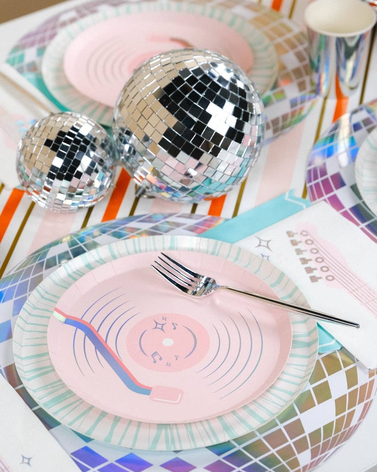 Pop Star Dance Party Vinyl Record Dessert Plates 8ct