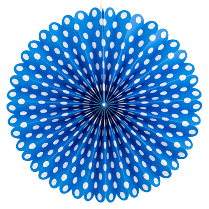 Blue and White Party Fan Set
