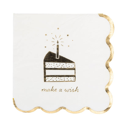 Make a Wish Cake Cocktail Napkin