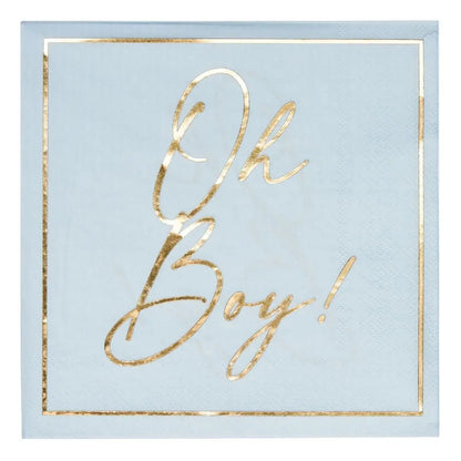 Hey Baby Blue Baby Lunch Napkins 20ct