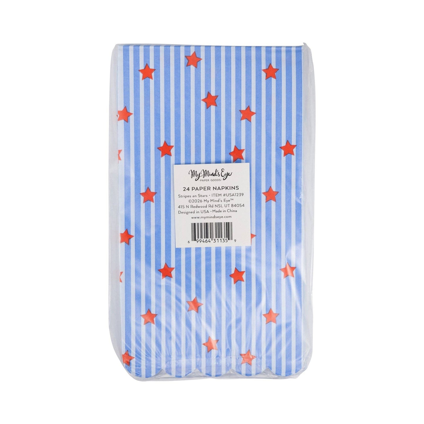Stripes and Stars Paper Guest Napkins 24ct