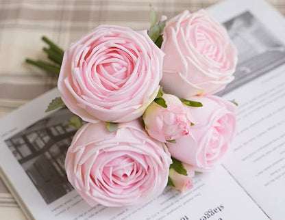 6-stem bundle-Real Touch rose bouquet