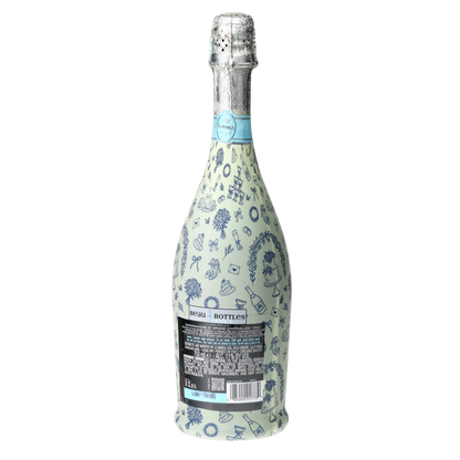 Beau Bottles Blue Wedding Toile- Prosecco Collection