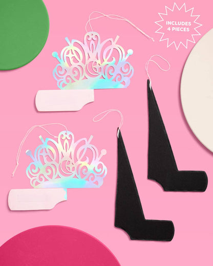 Tiara + Witch Hat Set - 4 paper accordions