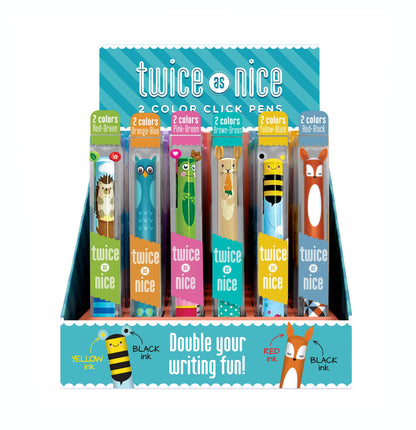 TWICE AS NICE WOODLAND 2 COLOR CLICK PEN