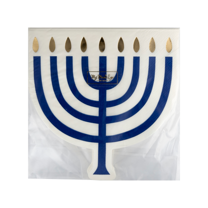 Menorah Shaped Luncheon Napkins 18ct