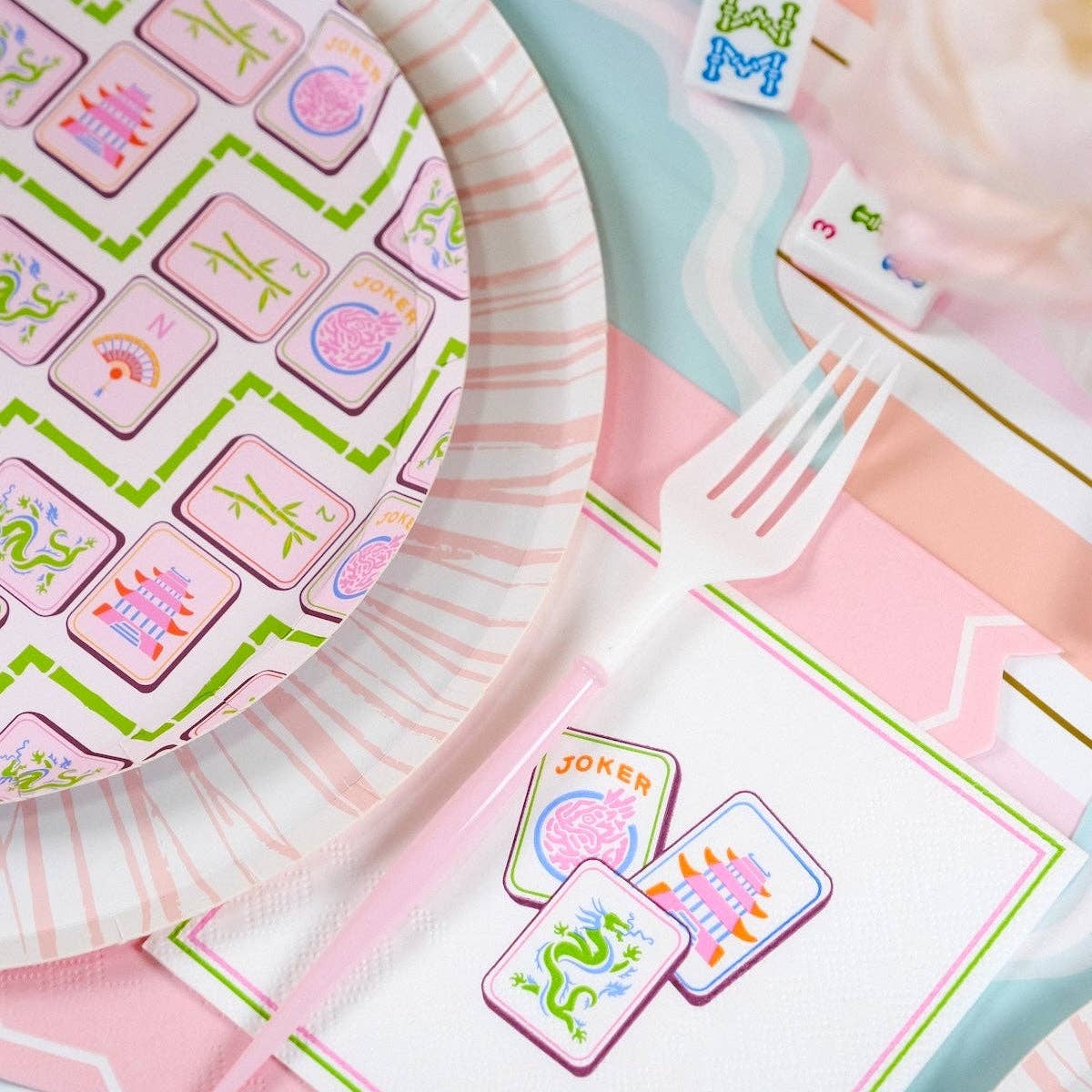Mahjong Cocktail Napkins 16ct