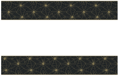 Black & Gold Spider Web Rectangular Plastic Table Cover 54 x 84
