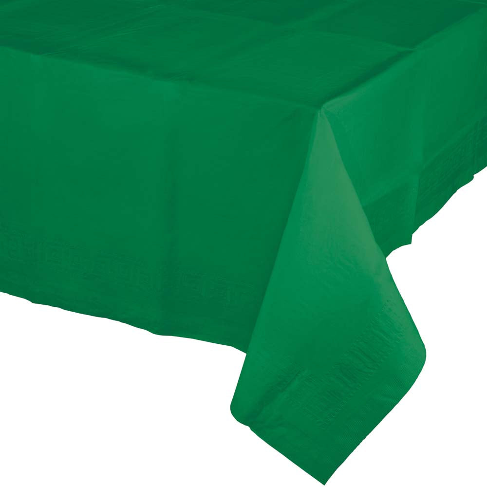 Rectangle Paper Table Cover - Emerald Green 54"x108"