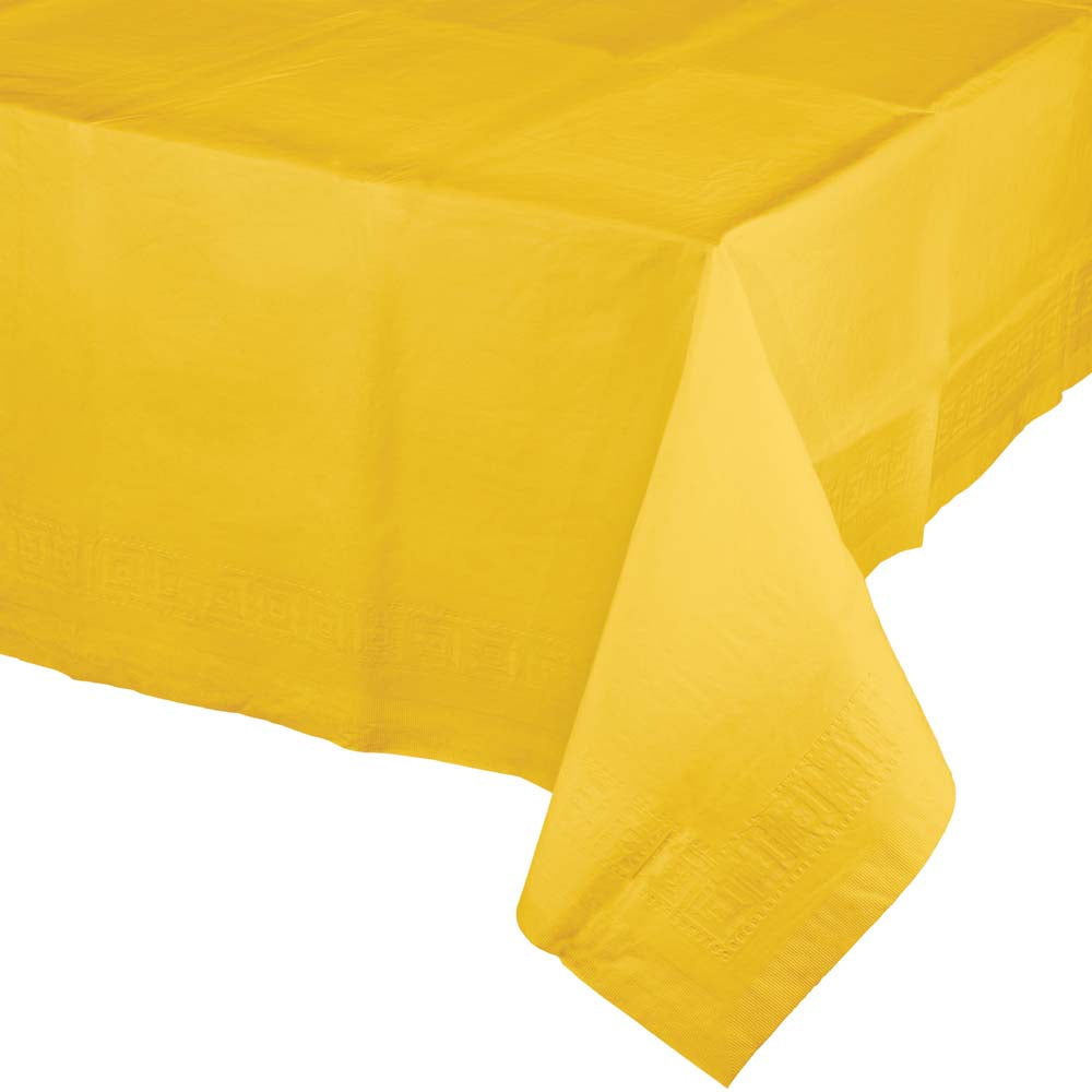 School Bus Yellow Paper Table Cover 54"x 108"
