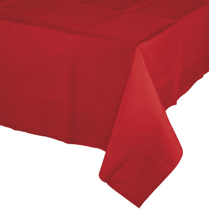 Rectangle Paper Table Cover - Classic Red 54"x108"