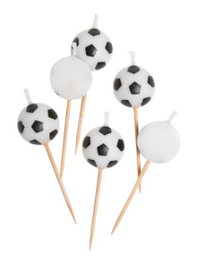 Soccer Pick Birthday Candles 6ct