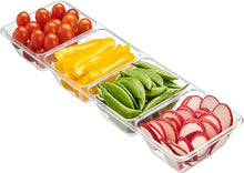 4 Compartment Clear Tray