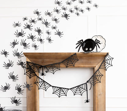 Glittered Wall Décor Spiders 50ct