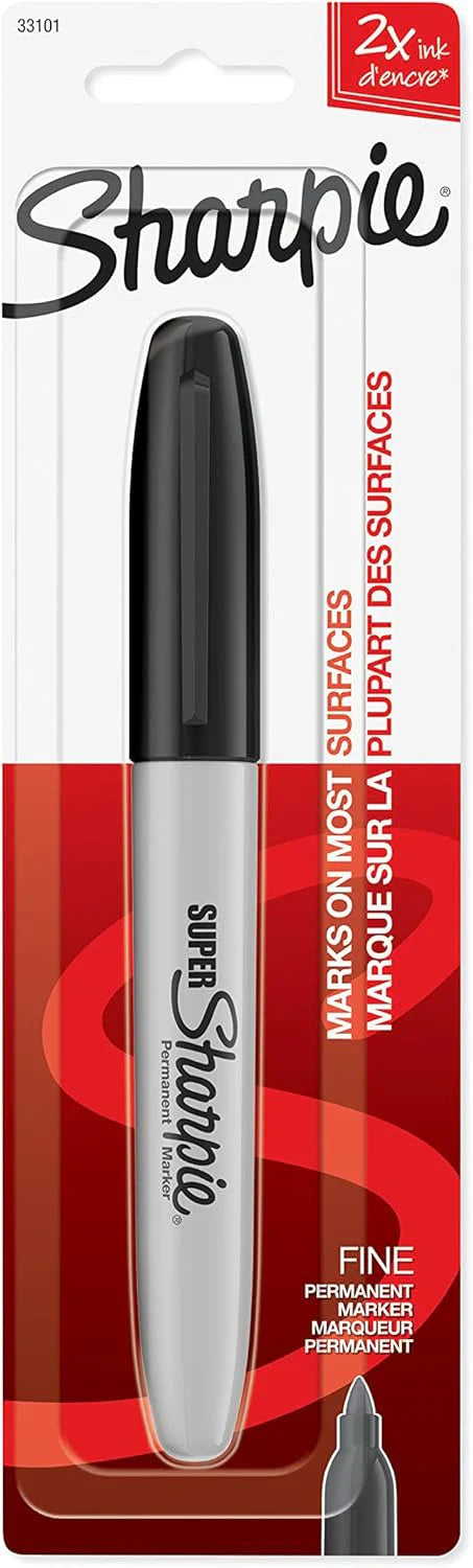 Sharpie Super Permanent Marker, Fine Tip - Super Black