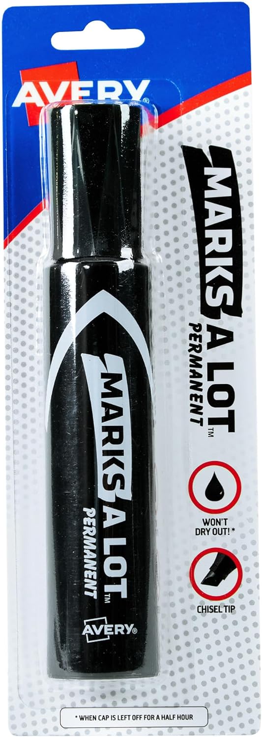 Avery Marks-A-Lot Jumbo Sized Permanent Marker - Black