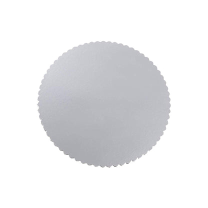 Silver Laminated Scalloped Cake Board