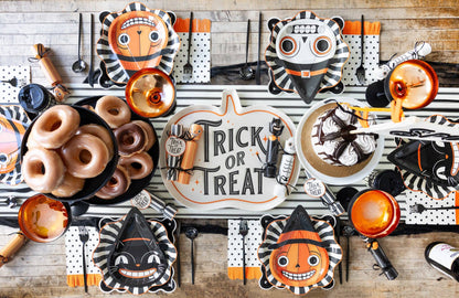 Trick or Treat Shaped Bamboo 17in Tray