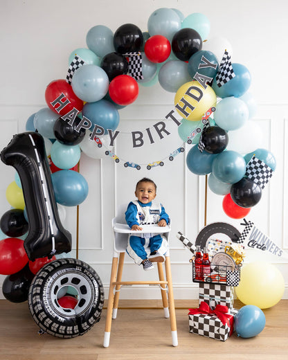 Miles per Hour Happy Birthday Banner Set