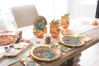Traditional Thanksgiving Mini Honeycomb Centerpieces 3ct - Assorted