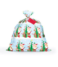 Colorful Santa Jumbo Cellophane Gift Bag 36" x 44"